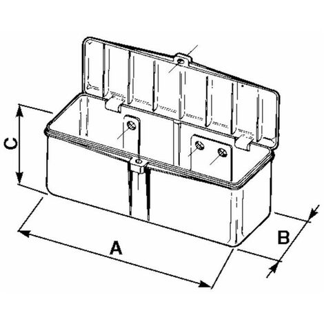 Cassetta degli attrezzi in plastica AMA 320x150x130 mm