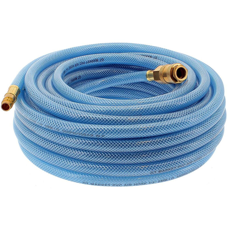 Tuyau Air Comprimé 30m Section 8x10mm - Avec Connecteurs Rapides Pour Compresseur