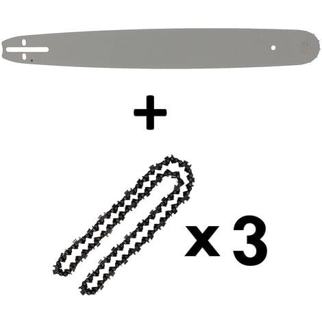 Guide 20 pouces (50 cm) avec chaîne 76 maillons pour tronçonneuse