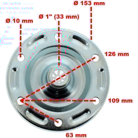Bride 1' (33 mm) pour réservoir à pression et surpresseur 24, 50 et 100 litres