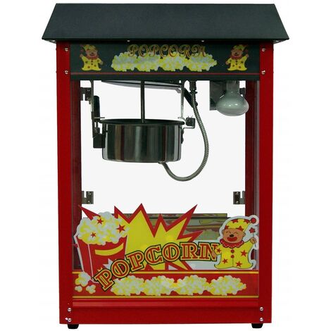 Machine à pop-corn professionnelle POP – Puissance 1350 W – Capacité 8 oz – Rendement 5 kg/h – Système de chauffe par le bas – Gt Catering