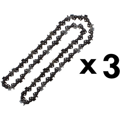 Gt Garden – Lot de 3 chaînes 66 maillons pour tronçonneuse 16 pouces – Pas .325' – Largeur de jauge 1.5 mm – Pour bois dur et teck