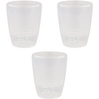 Gt Garden – Lot de 3 pots à réserve d'eau transparent 2 litres – Système d'auto-arrosage – Diamètre 15 cm – Hauteur 18 cm pour orchidées