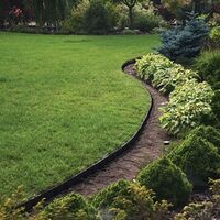 Bordure de jardin flexible noire - 3,8 cm x 10 mètres avec 20 piquets d'ancrage