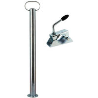 Gt Market – Béquille de maintien en acier galvanisé Ø 48 mm – Charge 150 kg – Collier de fixation inclus – Stabilisation remorque et caravane