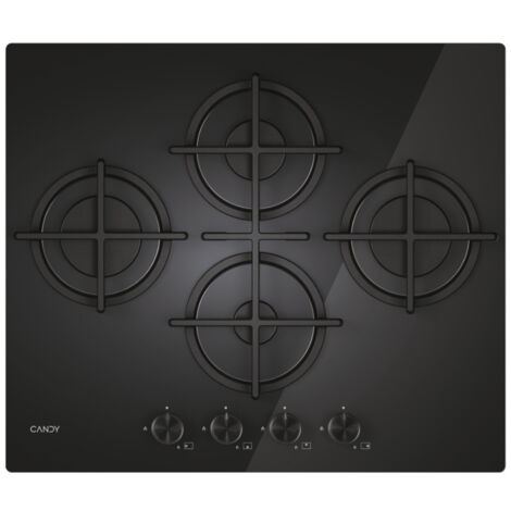 Candy Moderna CVG6DTB. Colore del prodotto: Nero, Posizionamento dell'apparecchio: Da incasso, Dimensione della larghezza del piano cottura: 59.5 cm. Tipo di controllo: Manopola, Posizione di contr...