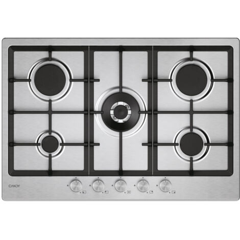 Candy Moderna CHG74WTX piano cottura Acciaio inox Da incasso 74.5 cm Gas 5 Fornelli (1/5)