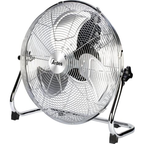 ARDES AR5C40B Box Chrome 40 Ventilatore da pavimento silenzioso 3 pale con inclinazione verticale - Cromato (1/5)
