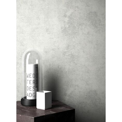 Hellgraue Tapete schlicht Einfarbige Vliestapete in Silber Grau für  Wohnzimmer und Schlafzimmer Moderne Wandtapete in Hellgrau