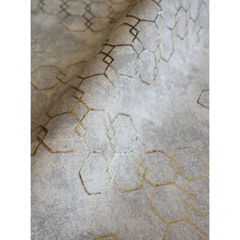 Grafische Tapete EDEM 1025-13 Buntsteinputz geschwungene Linien mit  Ornamenten beige kakaobraun dunkelbraun silber