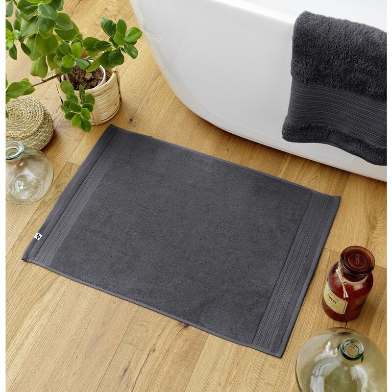 Wenko Tapis de contour WC avec découpe microfibre Taupe 40 x 50 cm