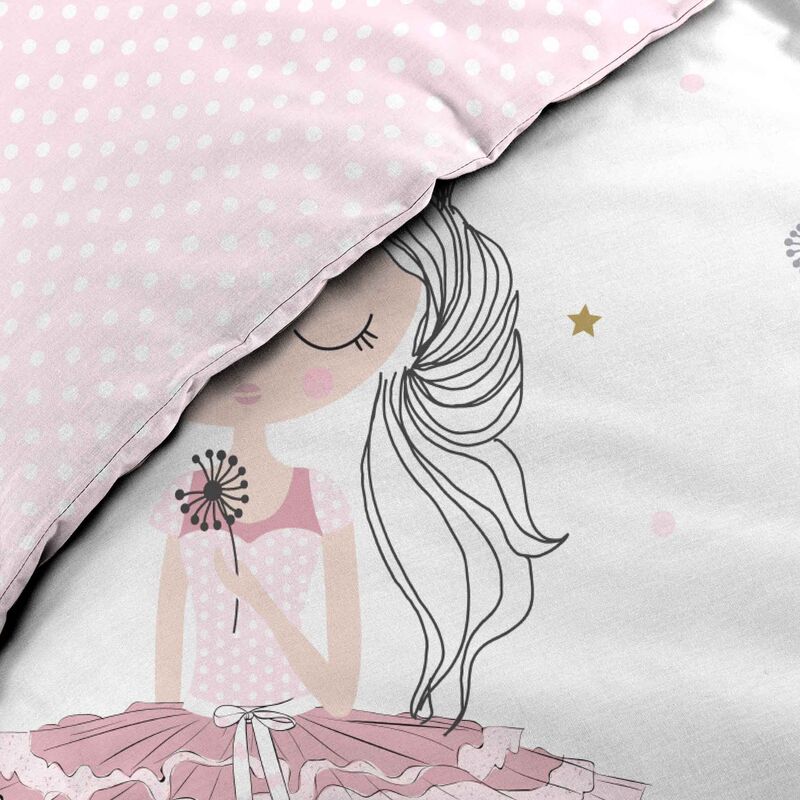 Pack Parure De Couette Enfant 140x200 Cm Lilirose + Drap Housse 90x190 Cm  Blanc - Housse de couette - Parure de lit BUT