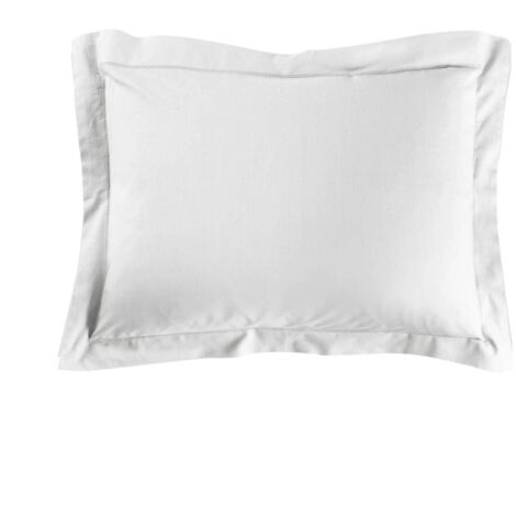 Douceur D'Intérieur – Taie d'oreiller rectangulaire 50x70 cm – 100% coton naturel – Densité de tissage 57 fils/cm² – Finition oxford avec volant plat