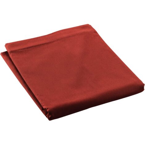 Promo Linge - Drap Plat Percale - 100% Coton - Certifié Oeko-TEX r - rouge - 300x240 cm