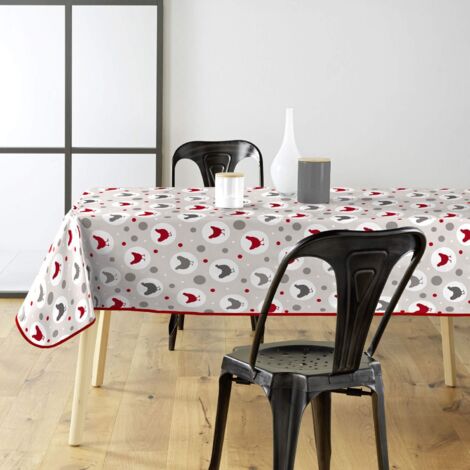 Nappe Rectangle 140 x 240 cm Suzette Naturel - PVC Imprime - Livraison gratuite (1/3)