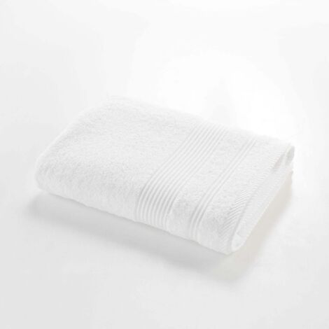 Drap de douche 70 x 130 cm eponge unie tendresse Blanc (1/5)