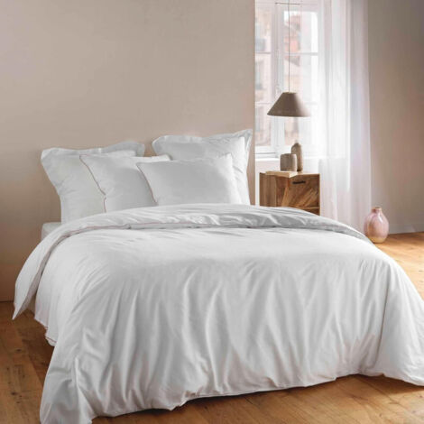 Housse de couette 260 x 240 cm coton 57 fils + 2 taies Noemie (1/5)