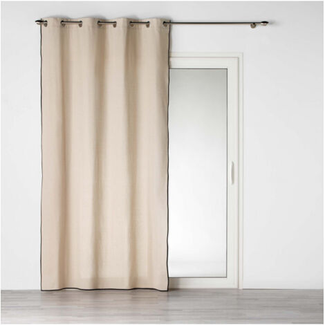 Douceur D'Intérieur – Rideau occultant écru 140x240 cm – Tissu polycoton doux – 8 œillets en métal pour installation facile – Filtre la lumière avec élégance