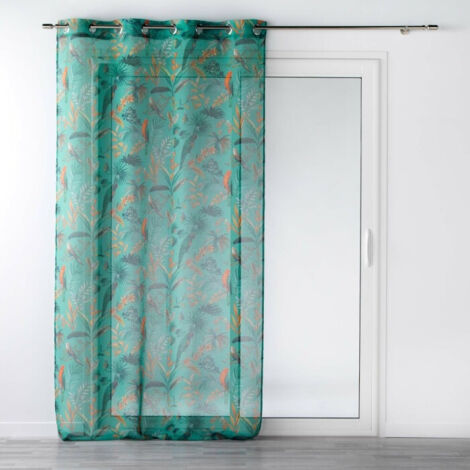 Panneau a oeillets 140 x 240 cm voile sable imprime panis Bleu (1/3)