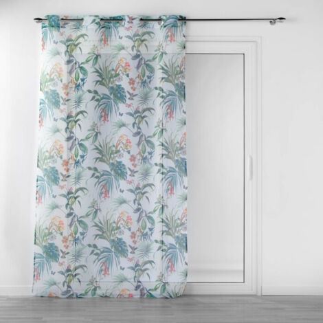 Panneau a oeillets 140 x 240 cm voile sable imprime feerie Blanc (1/3)