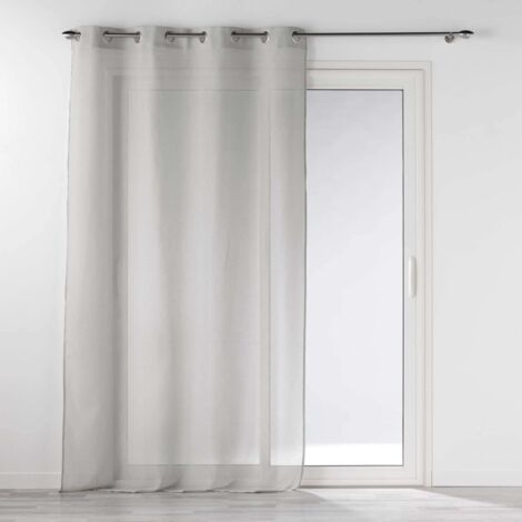 Panneau a oeillets 140 x 240 cm polycoton selena Gris (1/3)