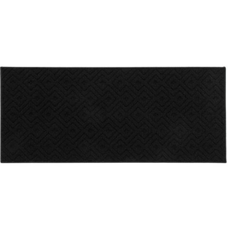 Tapis anti dérapant rectangle 50 x 120 cm bouclette Losi Noir