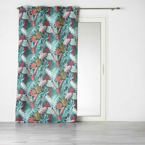 Rideau a oeillets 140 x 260 cm polyester imprimé Jacala Bleu (1/3)