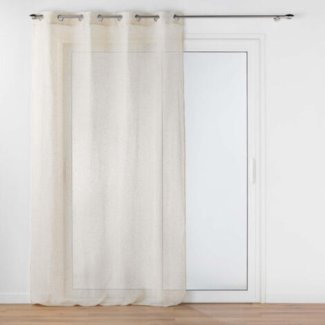 Panneau a oeillets 140 x 240 cm polyester/lin uni aline Sans (1/5)