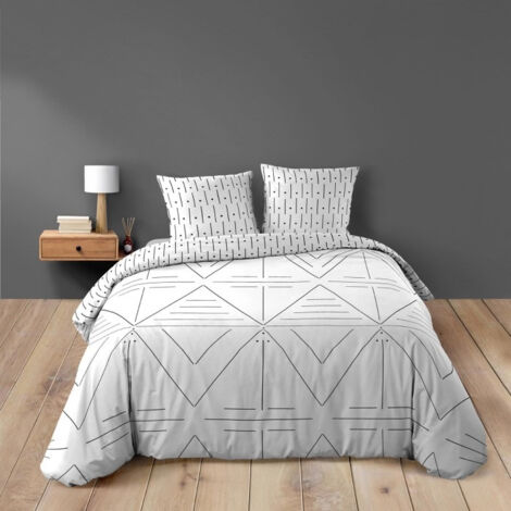 Housse de couette 260 x 240 cm coton 42 fils + 2 taies Etna (1/5)