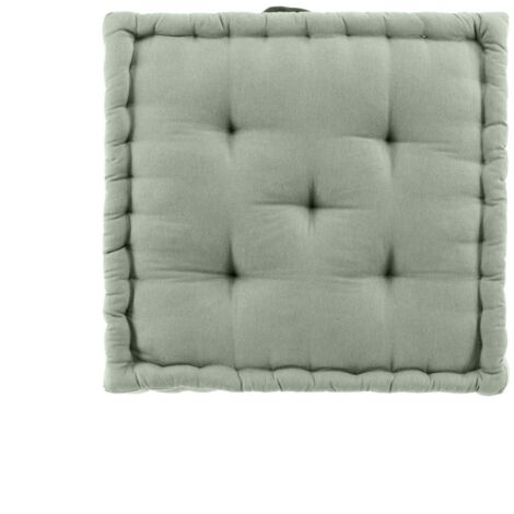 Coussin de sol 50 x 50 x 10 cm coton/polyester recycle grs twily Sauge