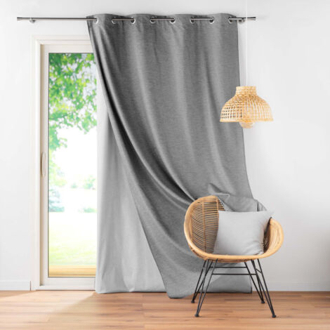 Lot de 4 Rideaux à Oeillets avec Doublure Amovible (140 x 260 cm) Coverline Anthracite, Thermiques & 100% Occultant (1/5)