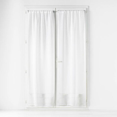 Paire droite passe tringle 2 x 70 x 200 cm voile tisse carlin Naturel