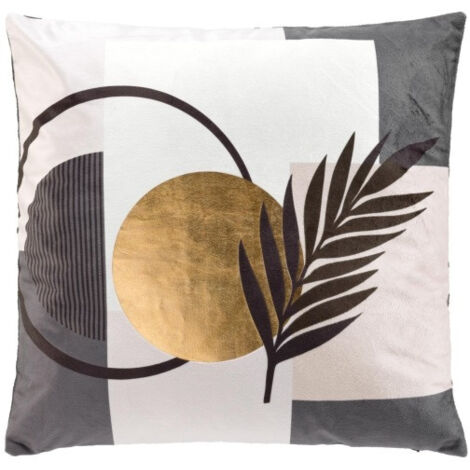 Coussin avec housse décorative, motif métallique, 45 x 45 cm (1/4)
