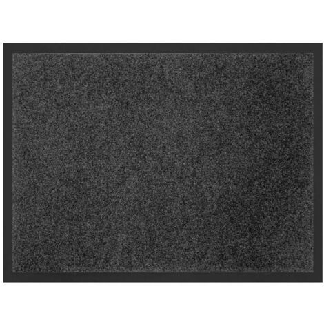 Tapis rectangle 50 x 80 cm anti-poussiere uni telio Gris (1/4)