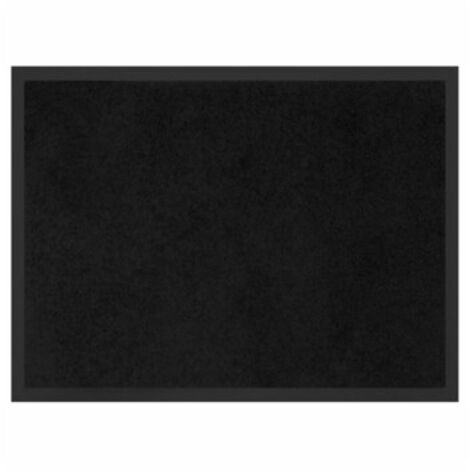 Tapis rectangle 50 x 80 cm anti-poussiere uni telio Noir (1/3)