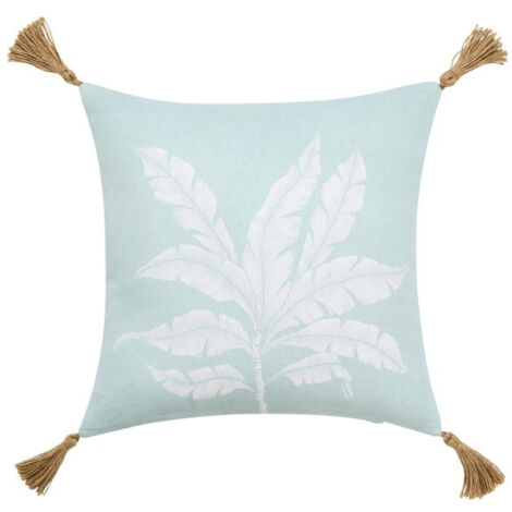Coussin dehous. compr. pompons 40 x 40 cm coton/polyester imprime hera des place Sans (1/4)