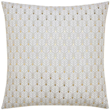 Coussin dehoussable compresse 60 x 60 cm polyester imp. metallise piana Naturel (1/4)