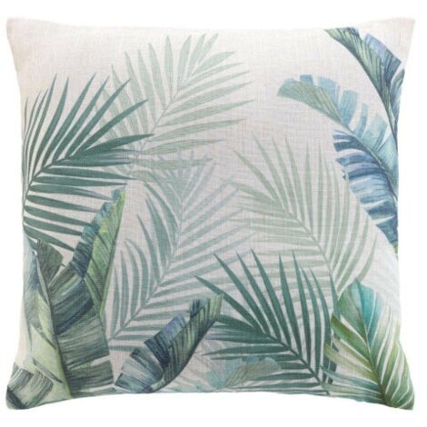 COUSSIN DÉHOUSSABLE COMPRESSÉ 45 x 45 CM – POLYESTER/LIN - 45x45cm - Ecru (1/3)