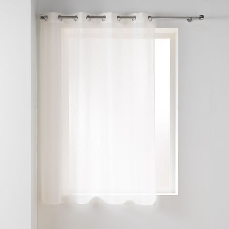 Voilage GENERIQUE Rideau Voilage à Œillets "Carlin" 140x180cm Naturel