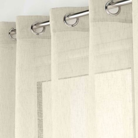 Voilage a oeillets 240 x 240 cm voile tissé Carlin