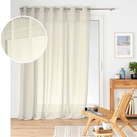 Voilage a oeillets 240 x 240 cm voile tissé Carlin