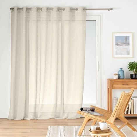 Voilage a oeillets 240 x 240 cm voile tissé Carlin