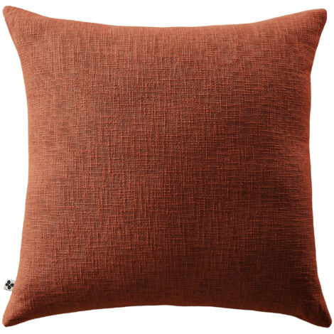 Coussin Déhoussable 60 x 60 cm - 100% coton Sixtine Terracotta (1/4)