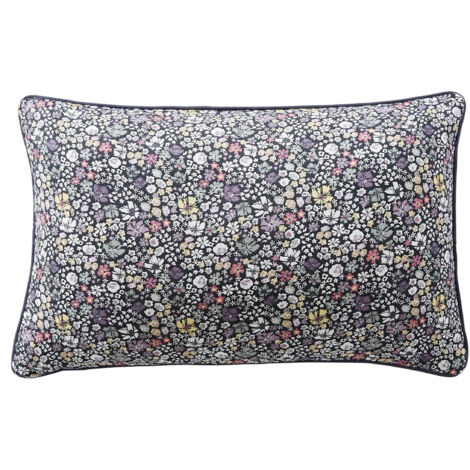 Coussin Déhoussable avec Passepoil 40 x 60 cm – Gaze de Coton Imprimée Malia (1/4)