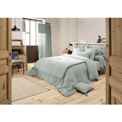 Housse de Couette 240 x 220 cm - Double Gaze de Coton 125g/m² - Gaïa Eucalyptus
