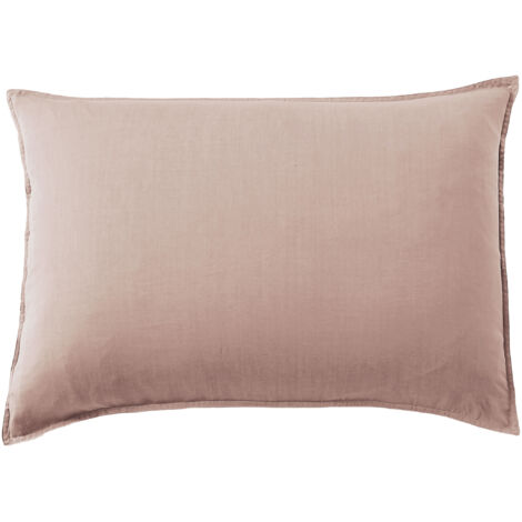 Taie d'Oreiller 50 x 70 cm en Lyocell Uni Lysandre Vieux Rose (1/4)