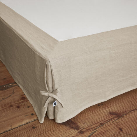 Cache-Sommier 140 x 190 cm – 100% Lin Lavé Soline Sable