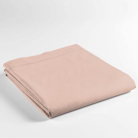 Promo Linge - Drap Plat Lina - 100% Coton - Certifié Oeko-TEX r - Rose - 300x240 cm