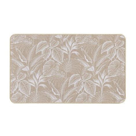 Tapis rectangle 45 x 75 cm tisse imprime stylis Blanc (1/4)