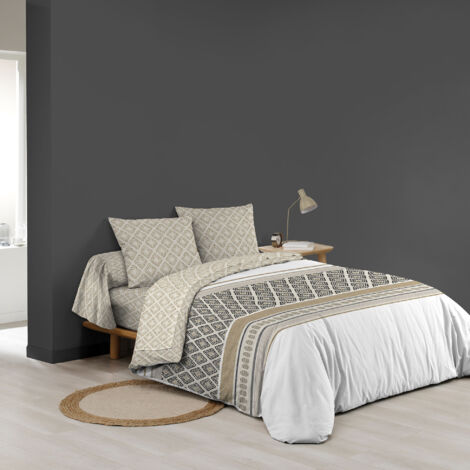 Parure de lit 6 pièces SYBILLE – 240 x 220 cm – 100% coton – 42 fils/cm² (1/3)